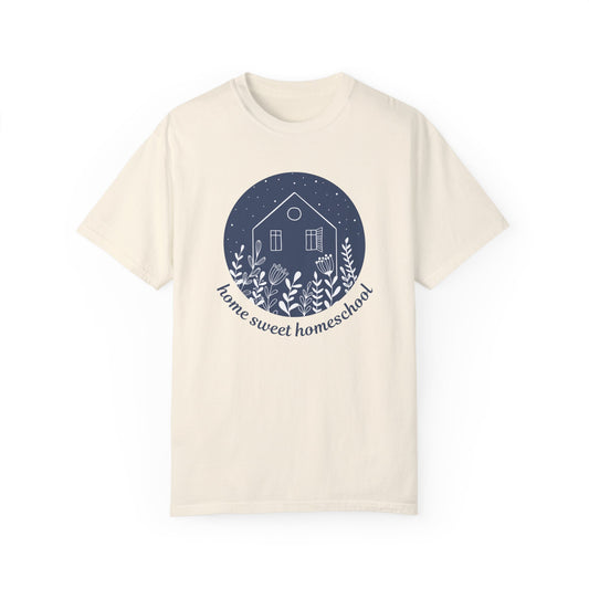 Home Sweet Homeschool Tee (blue text)