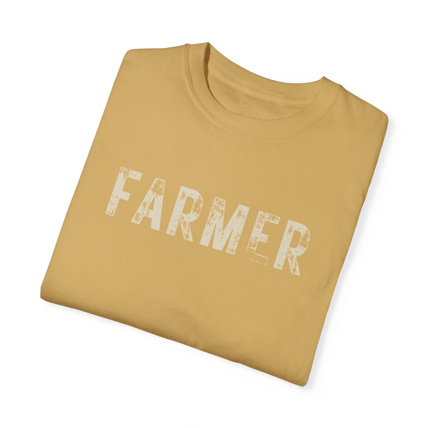 Distressed Farmer Tee (cream text)