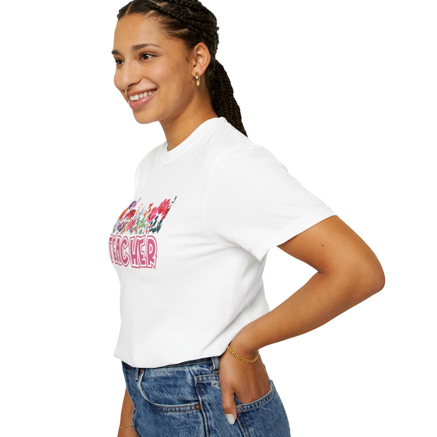 Bright Floral Teacher Tee