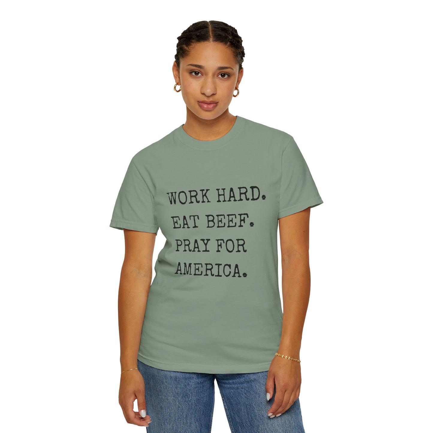 Work Hard, Pray for America Farmer Tee