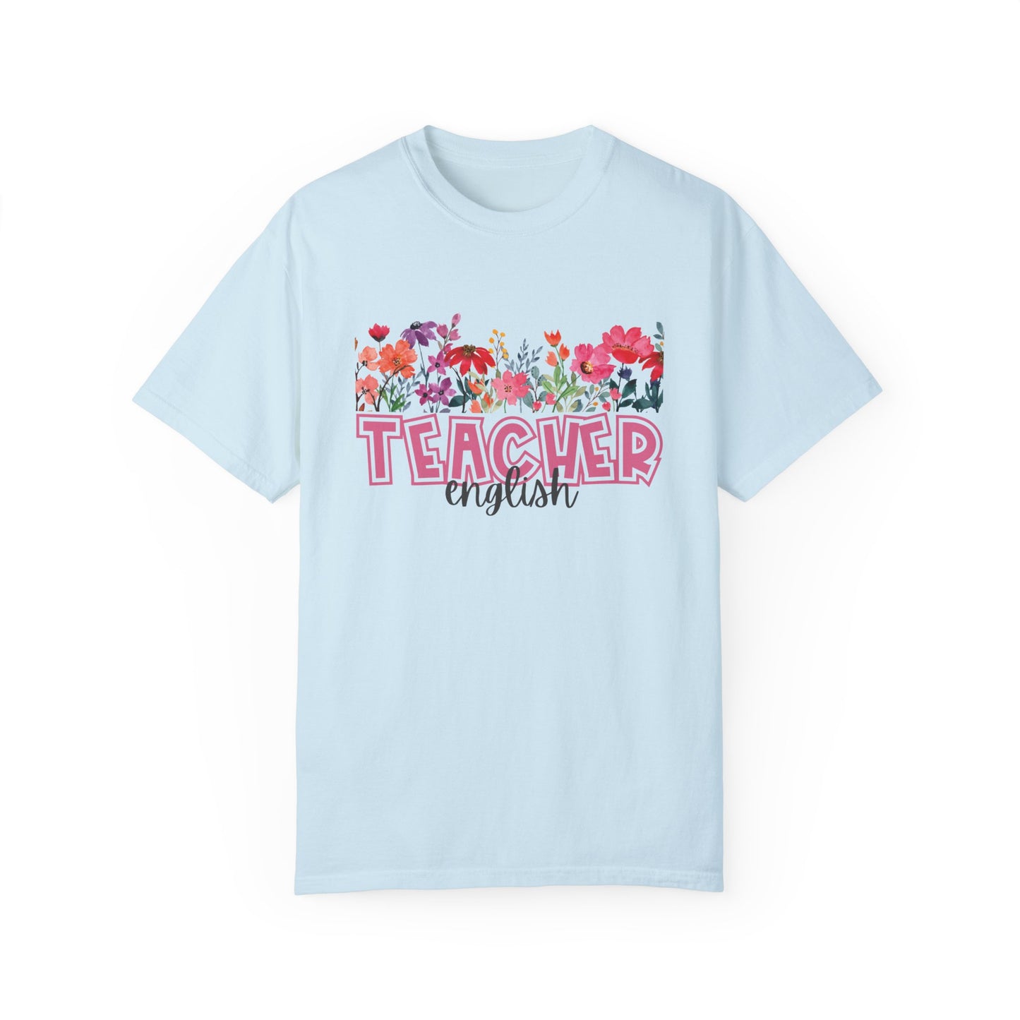 Bright Floral English Teacher Tee