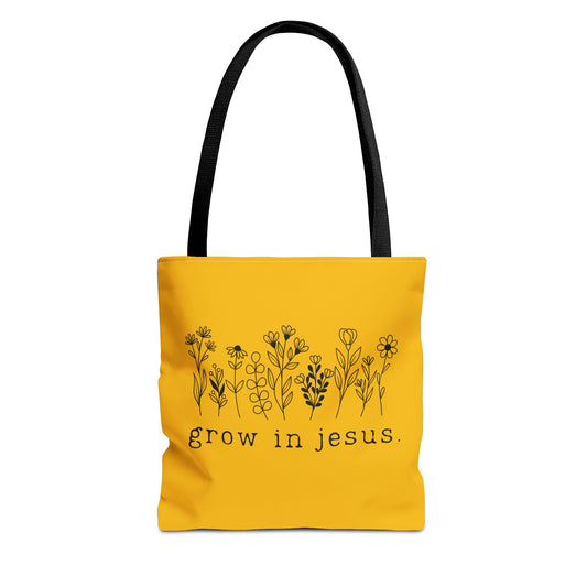 Grow in Jesus Bible Tote Bag